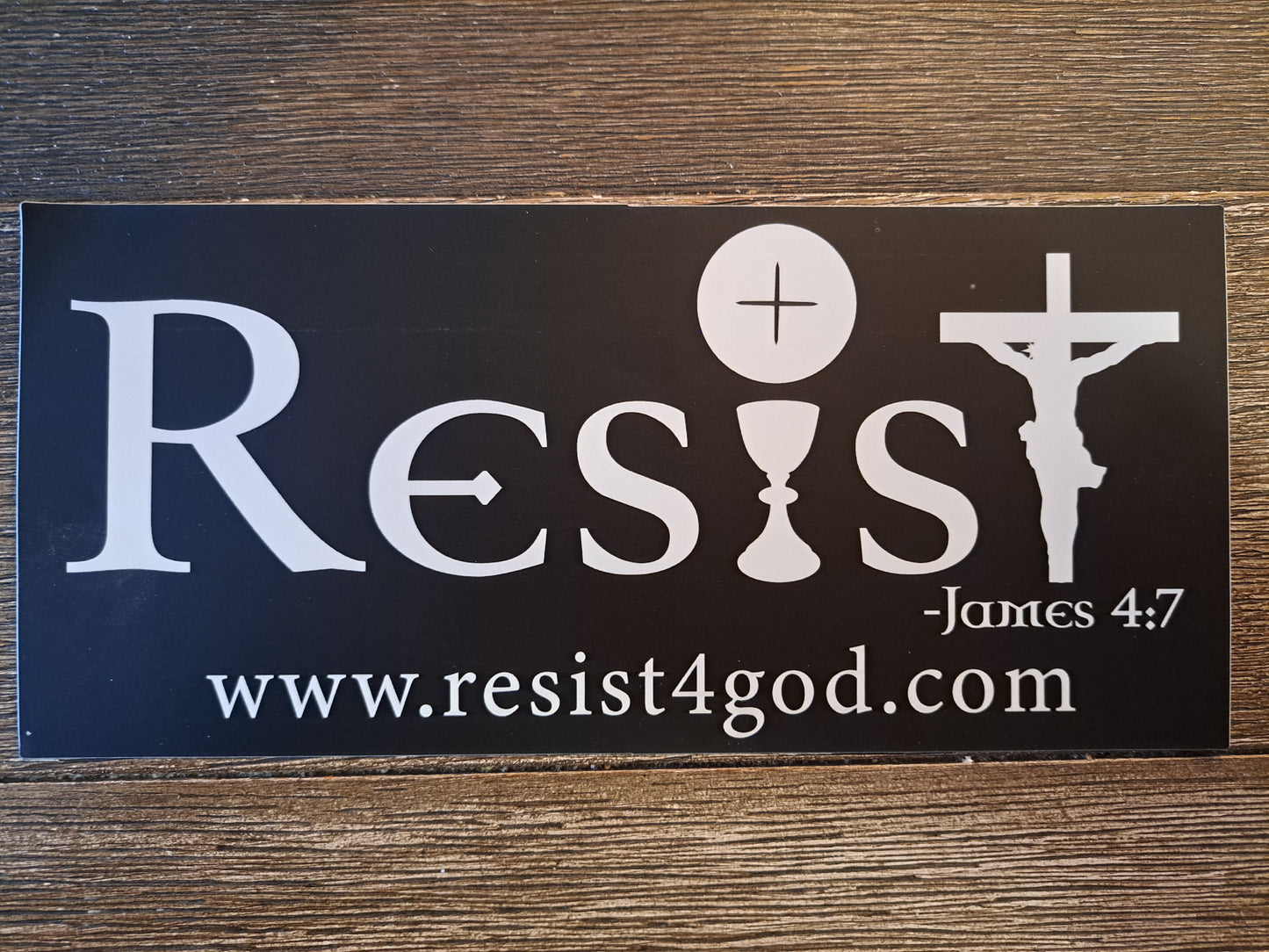 4"x9" black matte RESiSt "Brand" sticker/decal