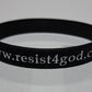 black matte RESiSt "Brand" rubber bracelet