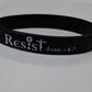 black matte RESiSt "Brand" rubber bracelet