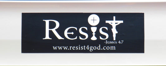 3"x9" black matte RESiSt "Brand" bumper sticker